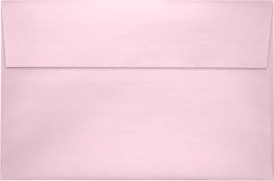 Pink Rose Metallic 32lb A9 Invitation Envelopes (5 3/4 x 8 3/4) with Peel & Seal
