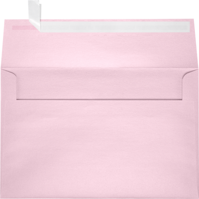 Pink Rose Metallic 32lb A9 Invitation Envelopes (5 3/4 x 8 3/4) with Peel & Seal