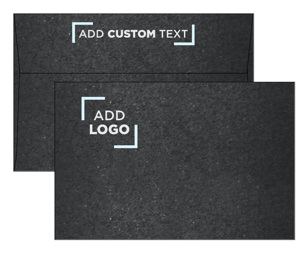 Anthracite Black Metallic 32lb A9 Invitation Envelopes (5 3/4 x 8 3/4) with Peel & Seal
