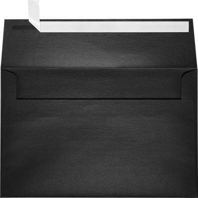 Anthracite Black Metallic 32lb A9 Invitation Envelopes (5 3/4 x 8 3/4) with Peel & Seal