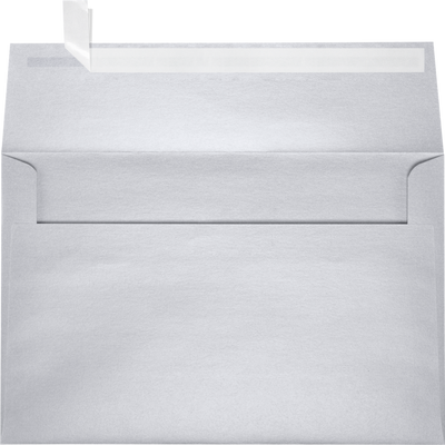 Silver Metallic 32lb A9 Invitation Envelopes (5 3/4 x 8 3/4) with Peel & Seal