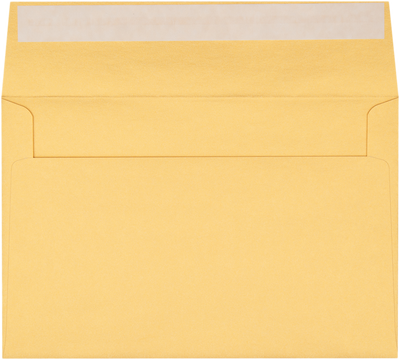 Gold Metallic 32lb A9 Invitation Envelopes (5 3/4 x 8 3/4) with Peel & Seal