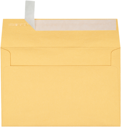 Gold Metallic 32lb A9 Invitation Envelopes (5 3/4 x 8 3/4) with Peel & Seal