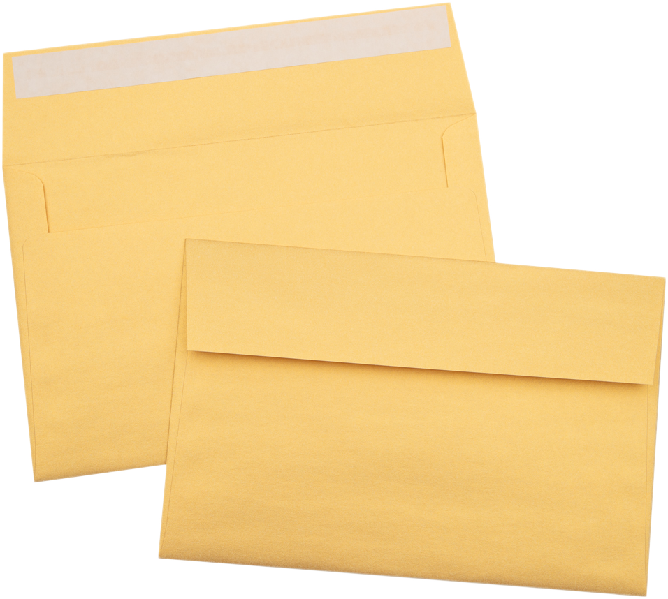 Gold Metallic 32lb A9 Invitation Envelopes (5 3/4 x 8 3/4) with Peel & Seal