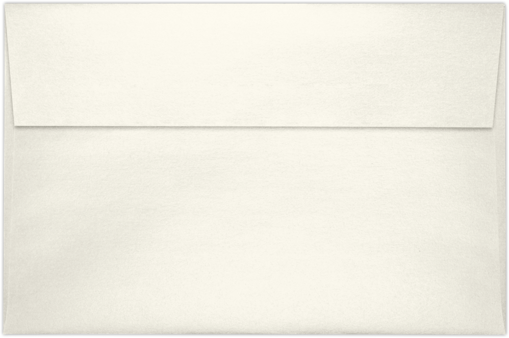 White Quartz Metallic 32lb A9 Invitation Envelopes (5 3/4 x 8 3/4) with Peel & Seal
