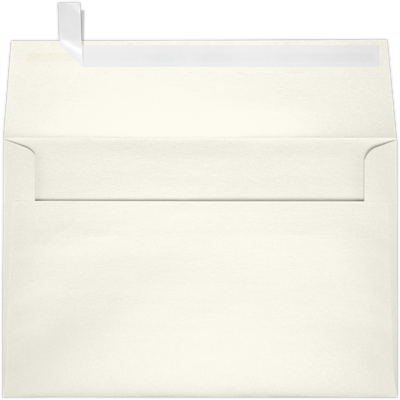 White Quartz Metallic 32lb A9 Invitation Envelopes (5 3/4 x 8 3/4) with Peel & Seal
