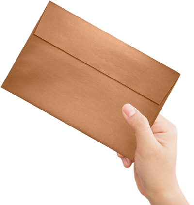 Copper Brown Metallic 32lb A9 Invitation Envelopes (5 3/4 x 8 3/4) with Peel & Seal