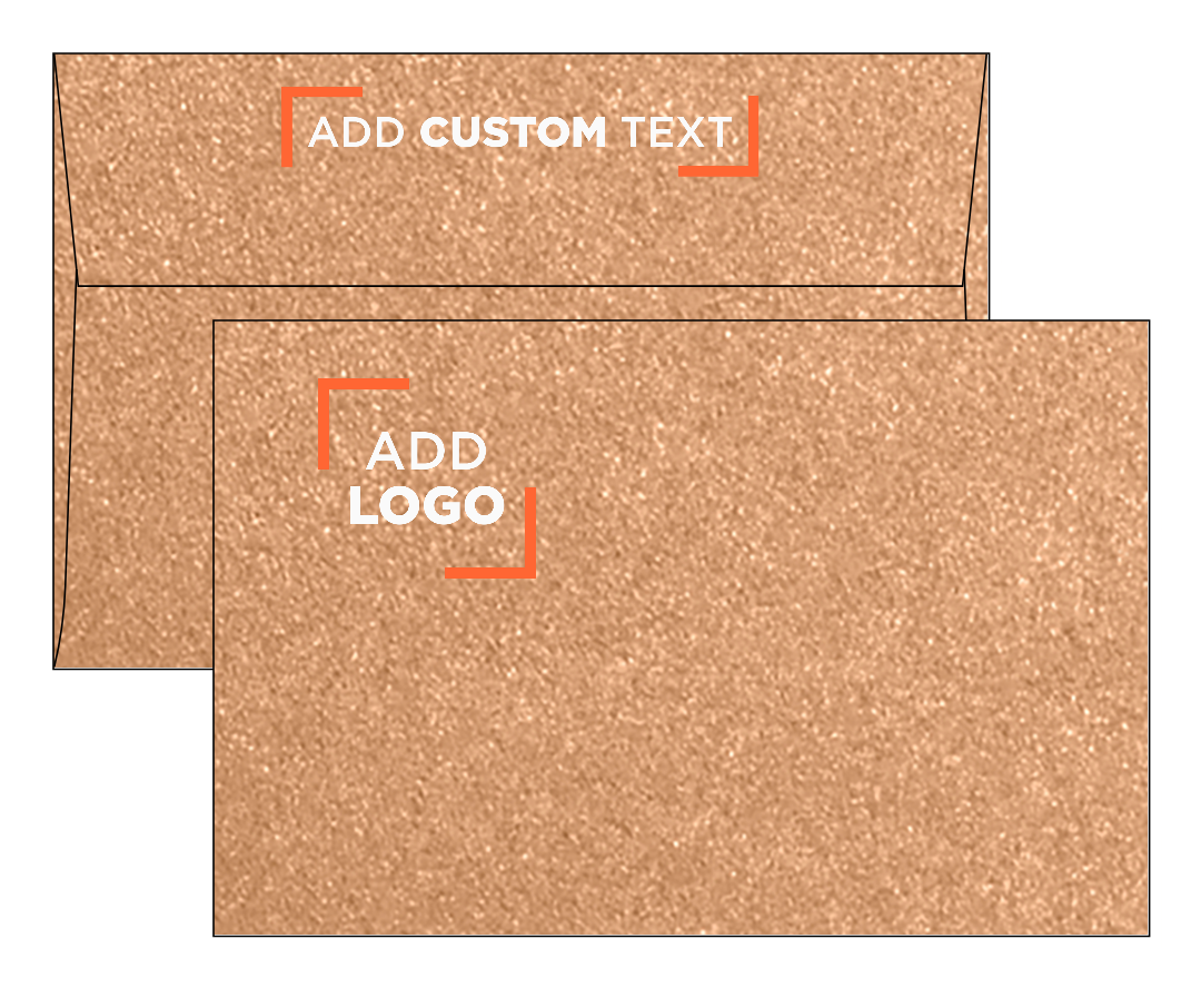 Copper Brown Metallic 32lb A9 Invitation Envelopes (5 3/4 x 8 3/4) with Peel & Seal