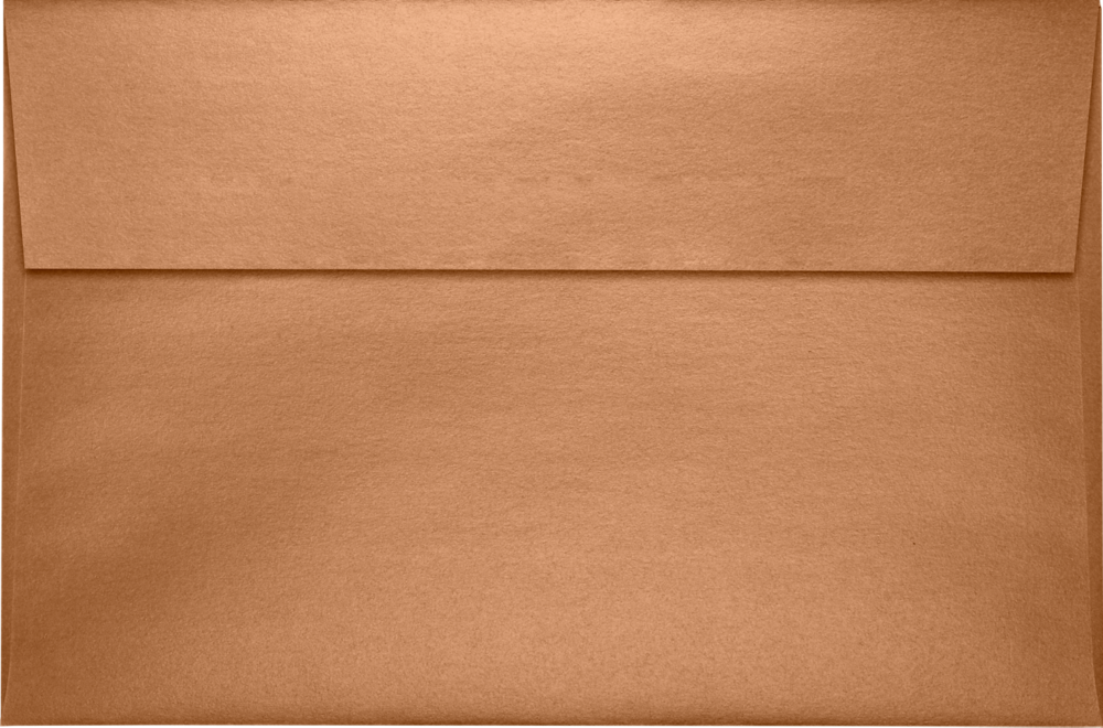 Copper Brown Metallic 32lb A9 Invitation Envelopes (5 3/4 x 8 3/4) with Peel & Seal