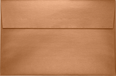 Copper Brown Metallic 32lb A9 Invitation Envelopes (5 3/4 x 8 3/4) with Peel & Seal
