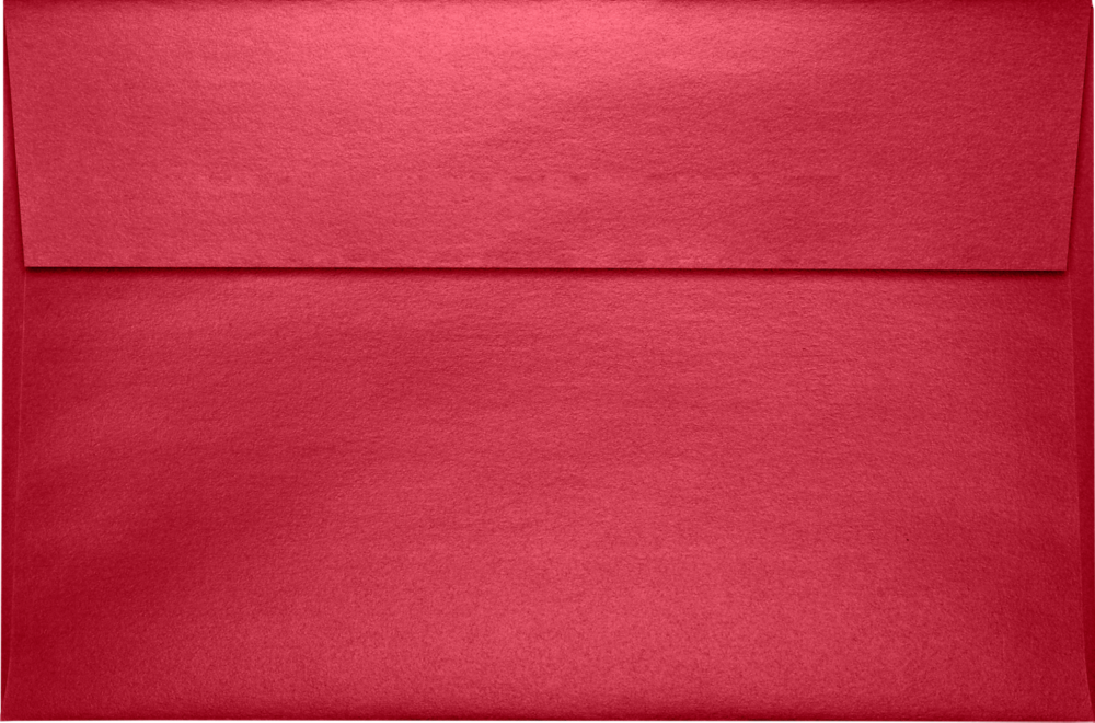 Jupiter Red Metallic 32lb A9 Invitation Envelopes (5 3/4 x 8 3/4) with Peel & Seal
