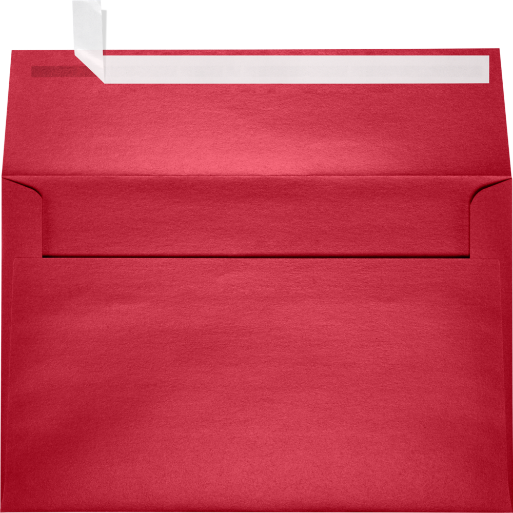 Jupiter Red Metallic 32lb A9 Invitation Envelopes (5 3/4 x 8 3/4) with Peel & Seal