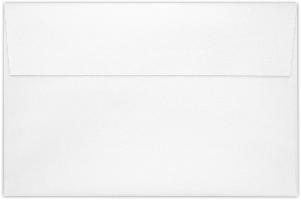 Crystal White Metallic 32lb A9 Invitation Envelopes (5 3/4 x 8 3/4) with Peel & Seal