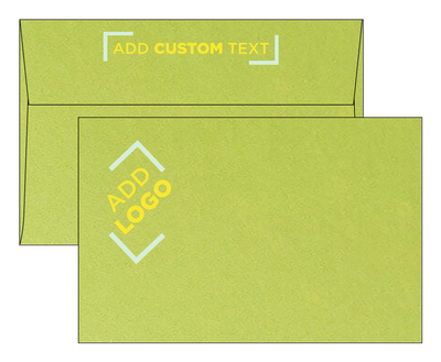 Lime Green Metallic 32lb A9 Invitation Envelopes (5 3/4 x 8 3/4) with Peel & Seal