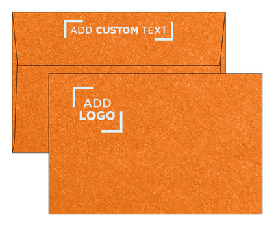 Orange Flame Metallic 32lb A9 Invitation Envelopes (5 3/4 x 8 3/4) with Peel & Seal