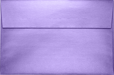 Amethyst Purple Metallic 32lb A9 Invitation Envelopes (5 3/4 x 8 3/4) with Peel & Seal