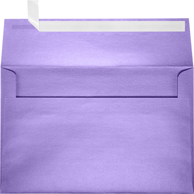 Amethyst Purple Metallic 32lb A9 Invitation Envelopes (5 3/4 x 8 3/4) with Peel & Seal