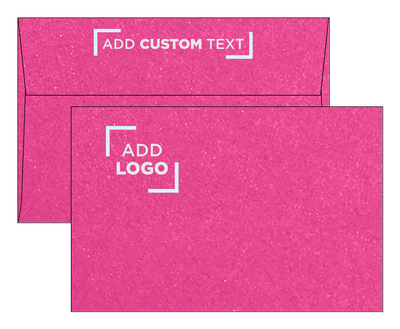 Azalea Fuchsia Pink Metallic 32lb A9 Invitation Envelopes (5 3/4 x 8 3/4) with Peel & Seal