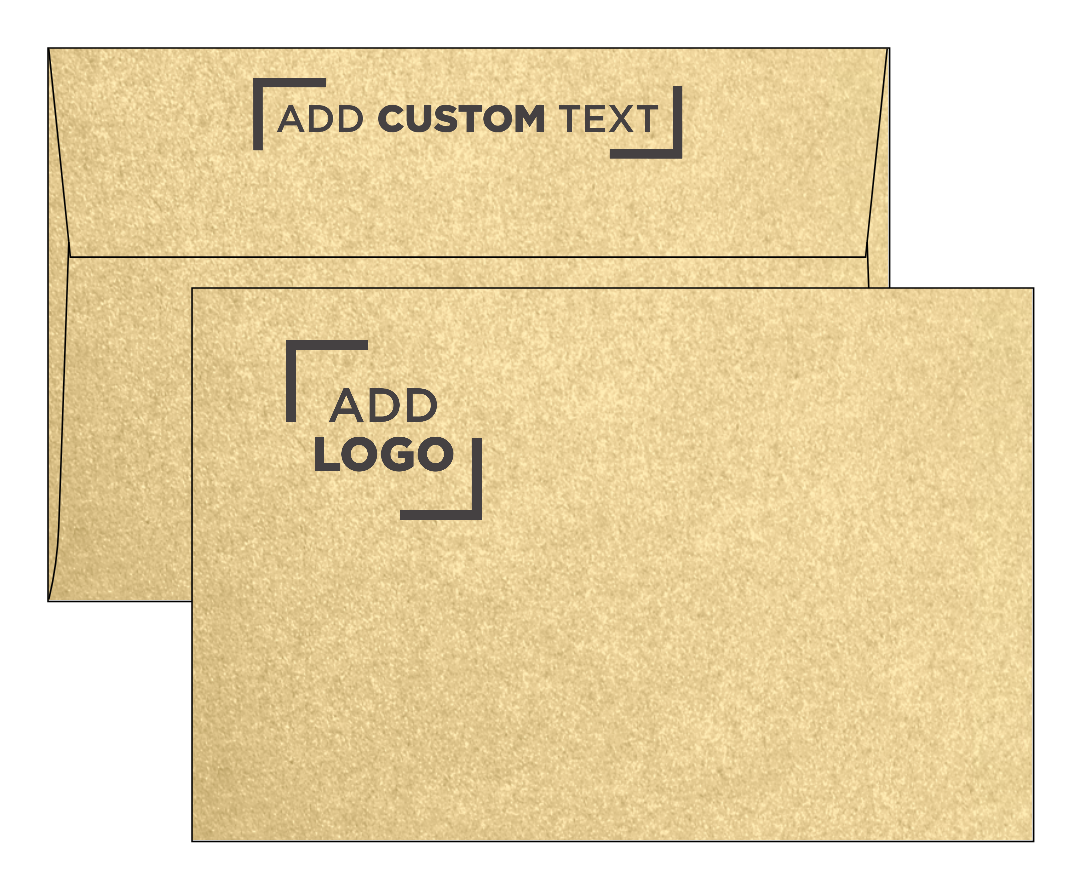 Light Gold Blonde Metallic 32lb A9 Invitation Envelopes (5 3/4 x 8 3/4) with Peel & Seal