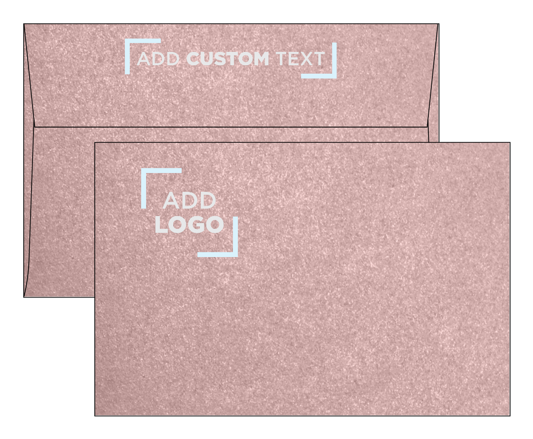 Misty Rose Pink Metallic 84lb A9 Invitation Envelopes (5 3/4 x 8 3/4) with Peel & Seal
