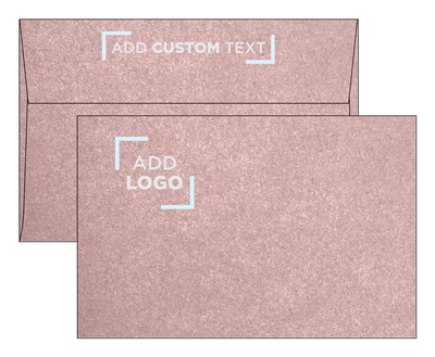 Misty Rose Pink Metallic 84lb A9 Invitation Envelopes (5 3/4 x 8 3/4) with Peel & Seal