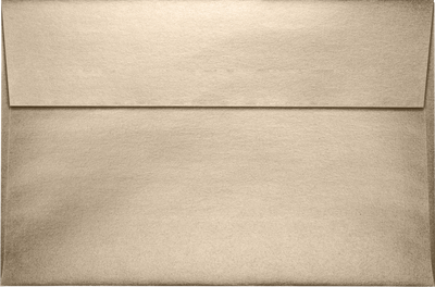 Light Brown Taupe Metallic 32lb A9 Invitation Envelopes (5 3/4 x 8 3/4) with Peel & Seal