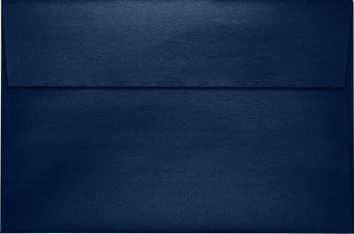 Lapis Navy Blue Metallic 32lb A9 Invitation Envelopes (5 3/4 x 8 3/4) with Peel & Seal