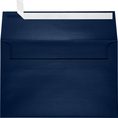 Lapis Navy Blue Metallic 32lb A9 Invitation Envelopes (5 3/4 x 8 3/4) with Peel & Seal