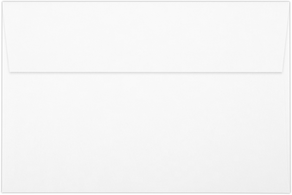 White 100% Cotton 32lb A9 Invitation Envelopes (5 3/4 x 8 3/4) with Peel & Seal