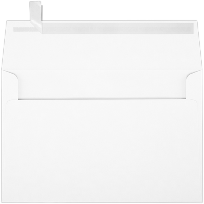 White 100% Cotton 32lb A9 Invitation Envelopes (5 3/4 x 8 3/4) with Peel & Seal