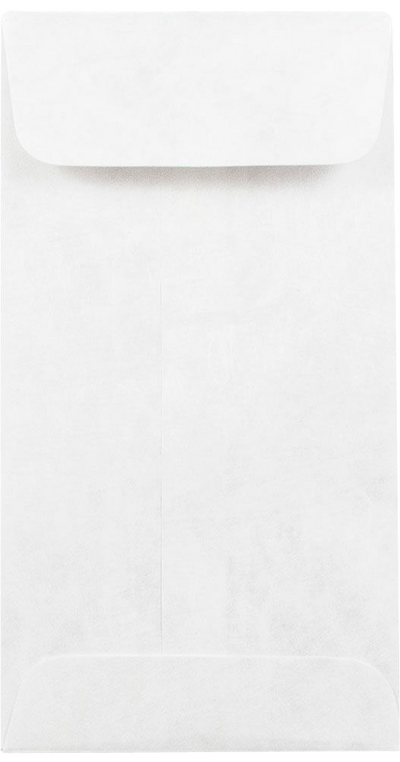 White Tyvek 14lb #7 Coin Envelopes (3 1/2 x 6 1/2)