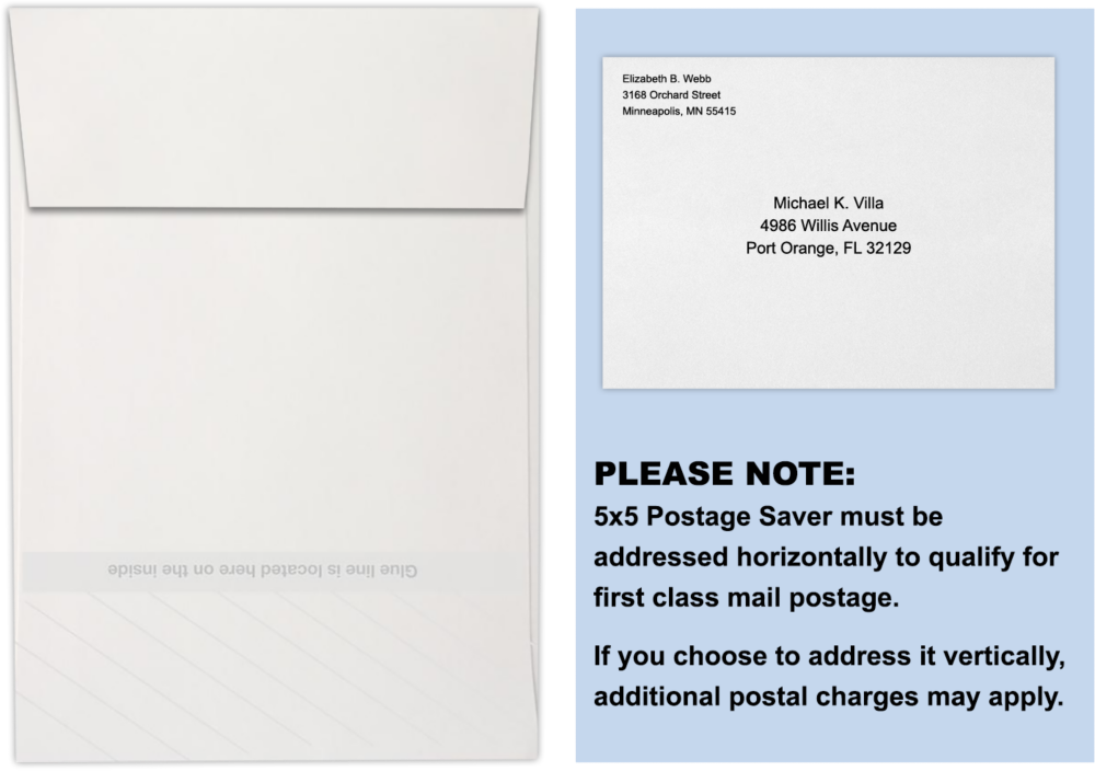 White 28lb 7 1/4 x 5 1/4 Postage Saver Envelopes with Peel & Seal