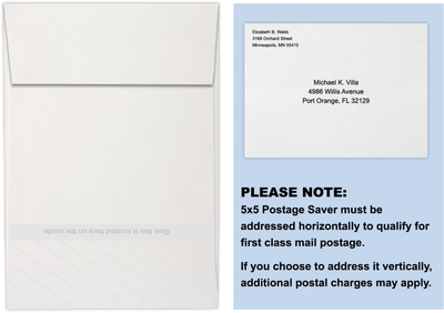 White 28lb 7 1/4 x 5 1/4 Postage Saver Envelopes with Peel & Seal