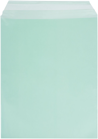 Green 1.6mil 8 15/16 x 11 1/4 Cello Envelopes with Peel & Seal