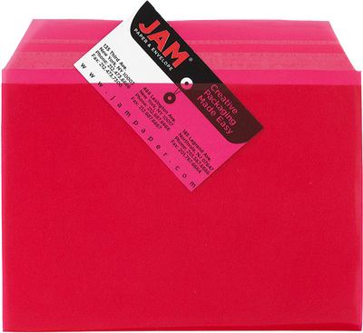 Red 1.6mil 5 1/16 x 7 3/16 Cello Envelopes with Peel & Seal