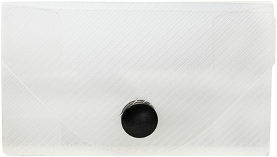 Clear with Black Snap Plastic Business Card Case - 20 Card Capacity