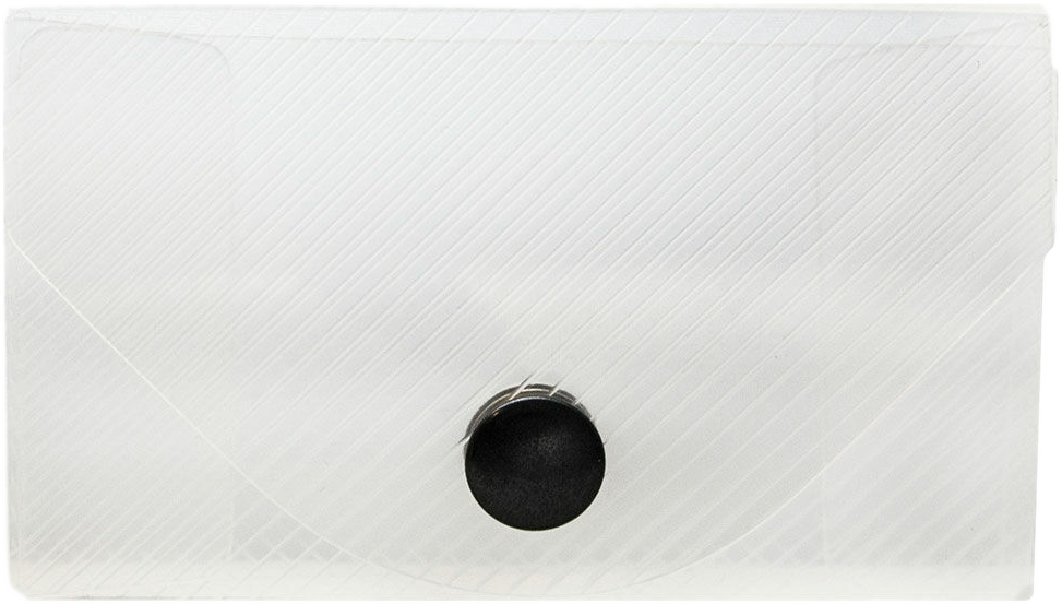Clear with Black Snap Plastic Business Card Case - 20 Card Capacity