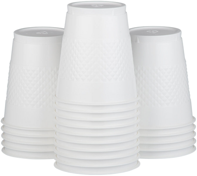 White 12oz Plastic Cups - 20 Pack