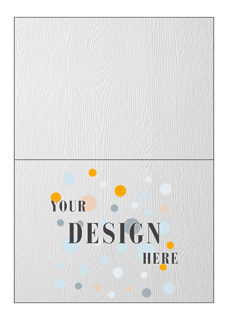 White Recycled 80lb 5 x 7 Foldover Cards