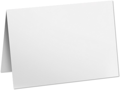 White 100lb 5 x 7 Foldover Cards