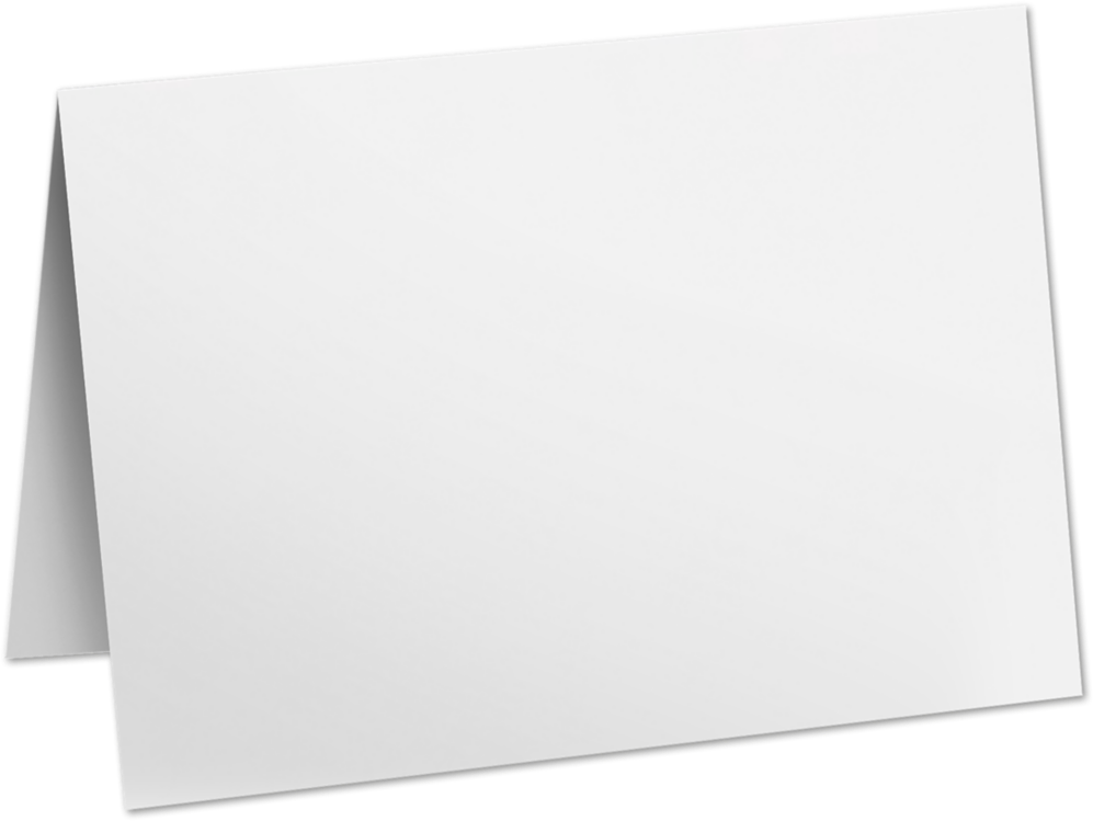 White 100lb 5 x 7 Foldover Cards