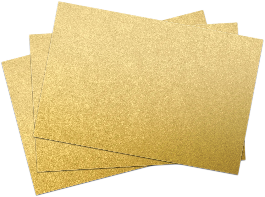Light Gold Blonde Metallic 100lb 5 x 7 Blank Note Cards