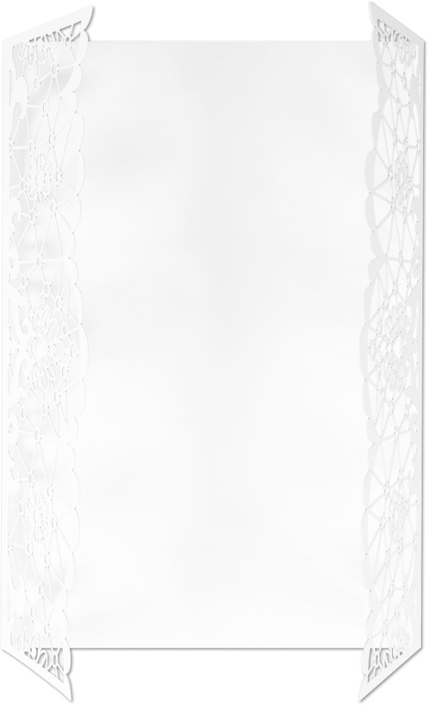 White Scalloped Lace Laser Cut Gatefold Invitations (5 x 7 1/4)