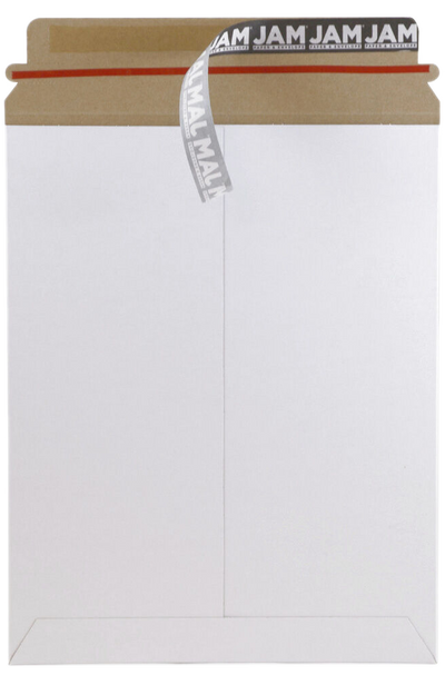 White 130lb 9 3/4 x 12 1/4 Photo Mailer Envelopes with Peel & Seal