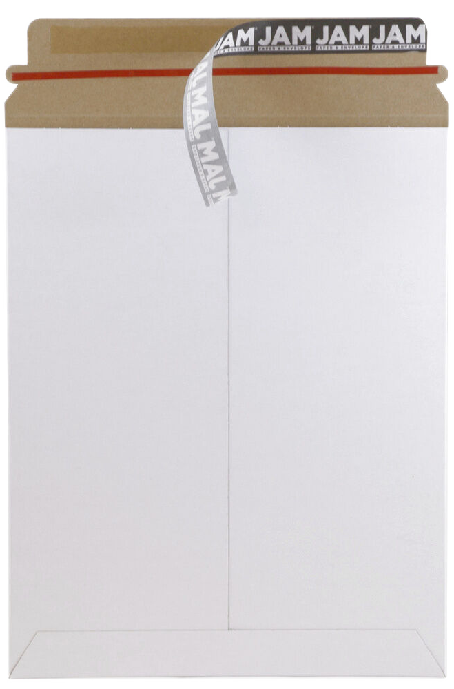 White 130lb 9 3/4 x 12 1/4 Photo Mailer Envelopes with Peel & Seal