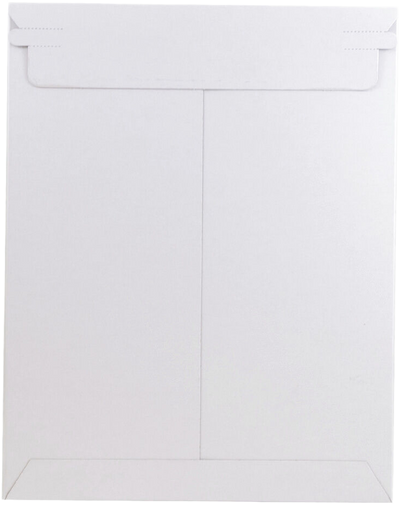 White 130lb 9 3/4 x 12 1/4 Photo Mailer Envelopes with Peel & Seal
