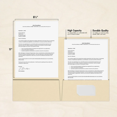 Natural Linen 9 x 12 Folders