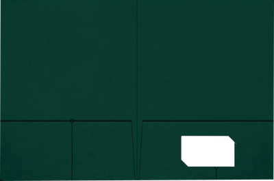 Dark Green Linen 9 x 12 Folders