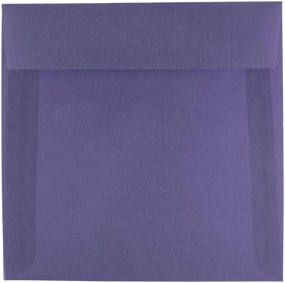 Wisteria Purple Translucent 30lb 6 1/2 x 6 1/2 Square Envelopes