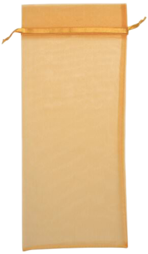 Gold Sheer Bottle Drawstring Gift Bags (6 x 14)